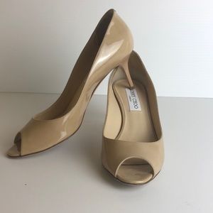 Peep toe heel